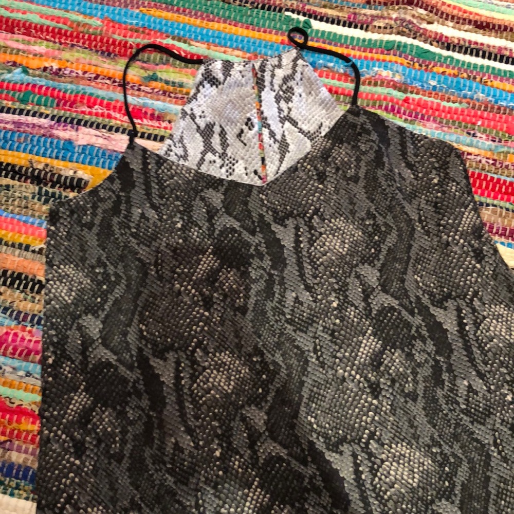 Reversible snake skin tank top
